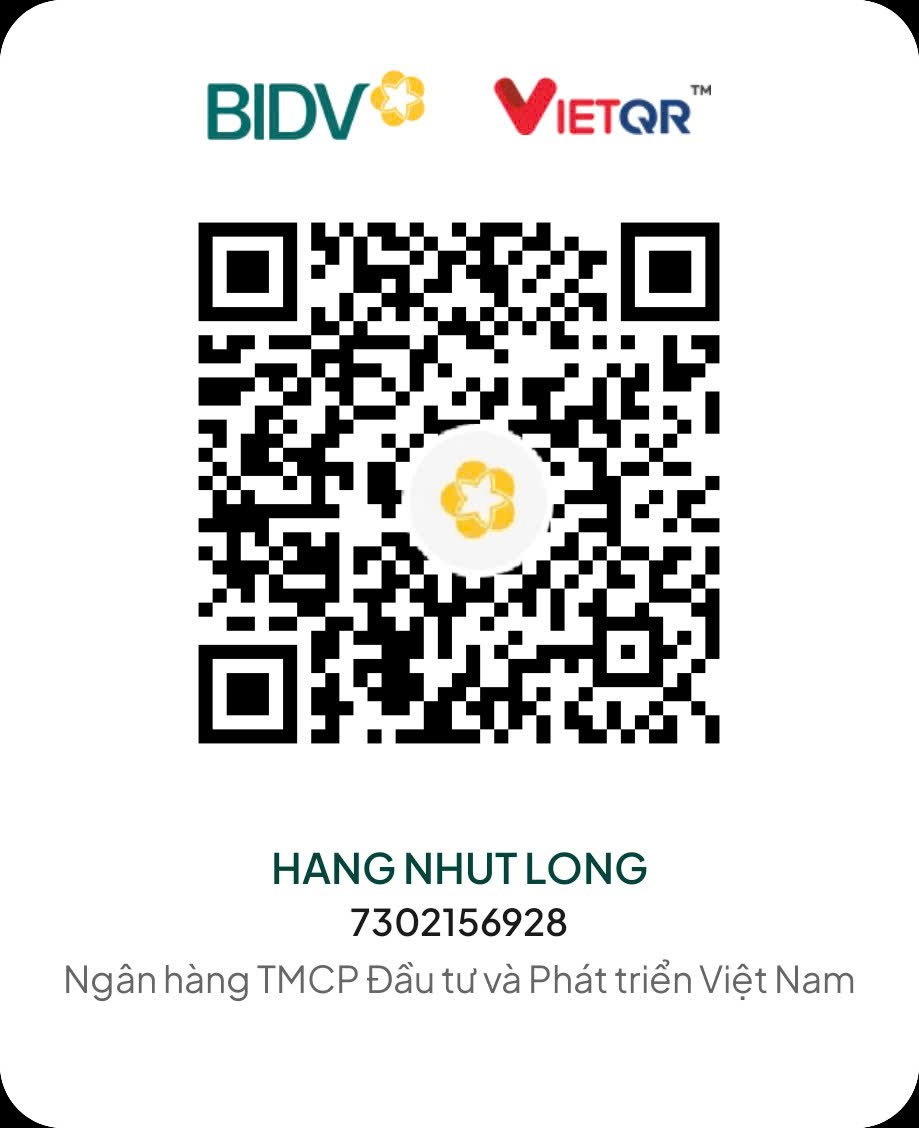 Mã QR BIDV VietQR ủng hộ Nhà phát triển Hàng Nhựt Long